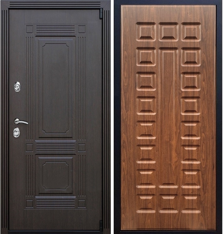Входная металлическая дверь ESTET ФЛ-183 Орех темный 22219
