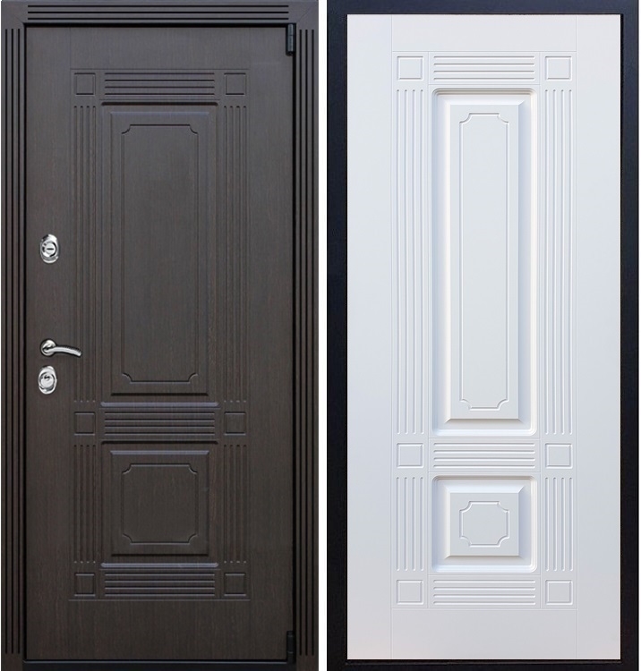 Входная металлическая дверь ESTET ФЛ-2 Белый силк сноу 22262