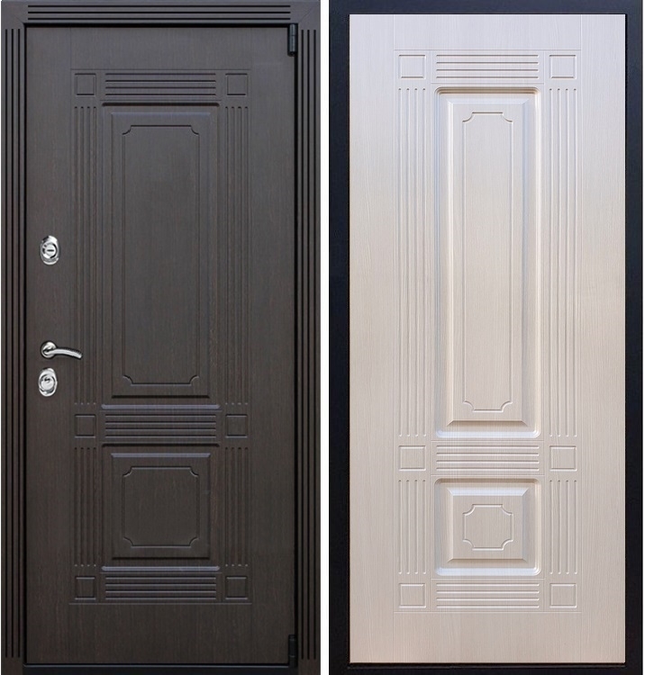 Входная металлическая дверь ESTET ФЛ-2 Лиственница беж 22264