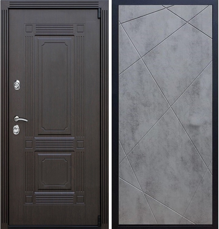 Входная металлическая дверь ESTET ФЛ-291 Бетон тёмный 22291