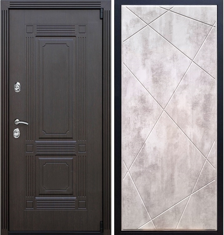 Входная металлическая дверь ESTET ФЛ-291 Бетон светлый 22292