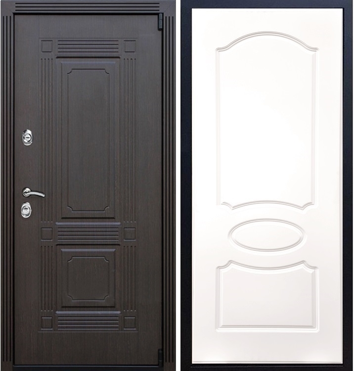 Входная металлическая дверь ESTET ФЛ-128 Белый силк сноу 22374