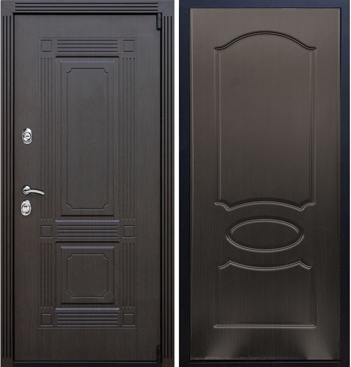 Входная металлическая дверь ESTET ФЛ-128 Венге 22381