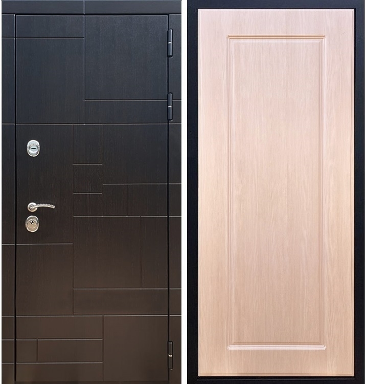 Входная металлическая дверь Нова Лабиринт ФЛ-119 Лиственница беж 25984