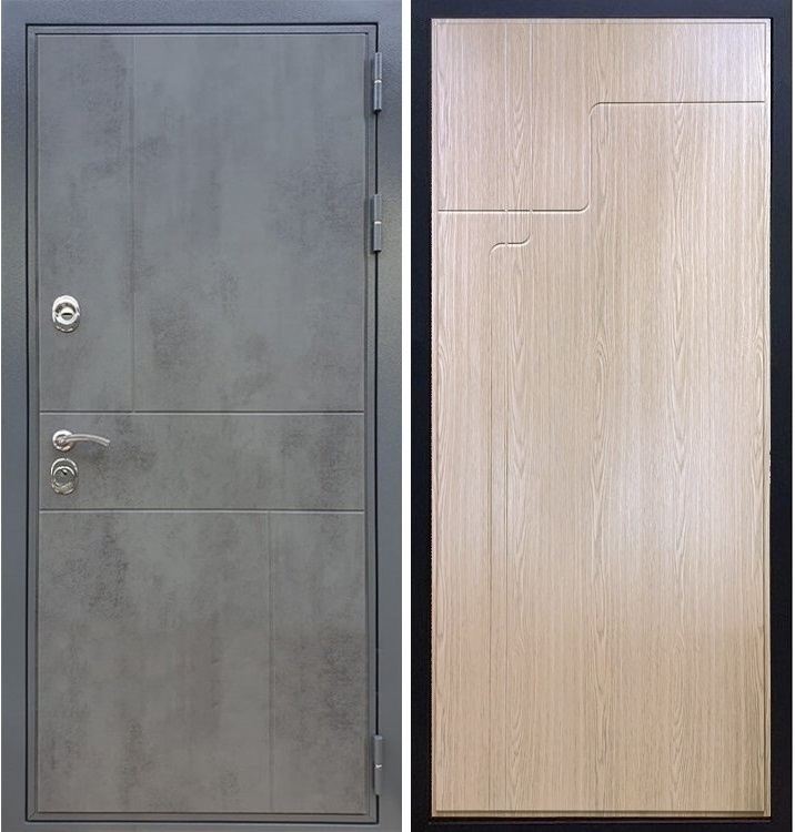 Входная металлическая дверь Гранит Бетон ФЛ-246 Беленый дуб 27302