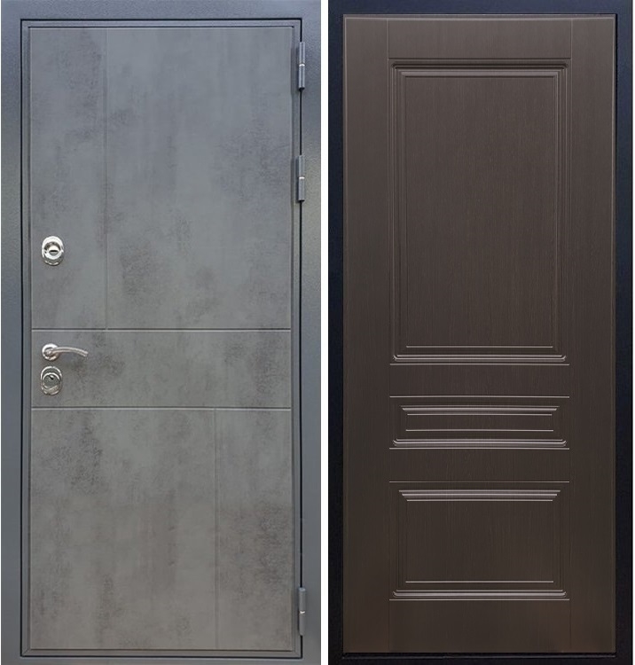 Входная металлическая дверь Гранит Бетон ФЛ-243 Венге 27400