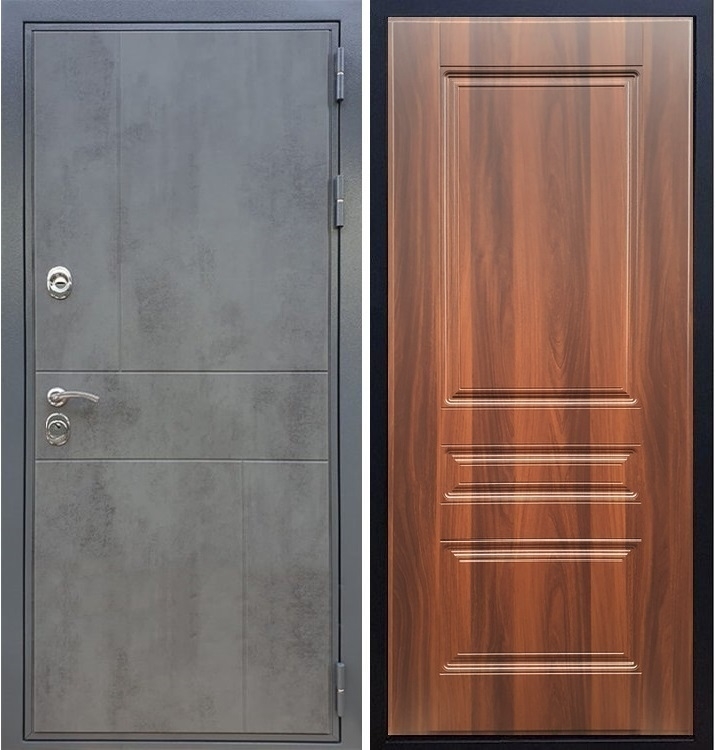 Входная металлическая дверь Гранит Бетон ФЛ-243 Итальянский Орех 27399