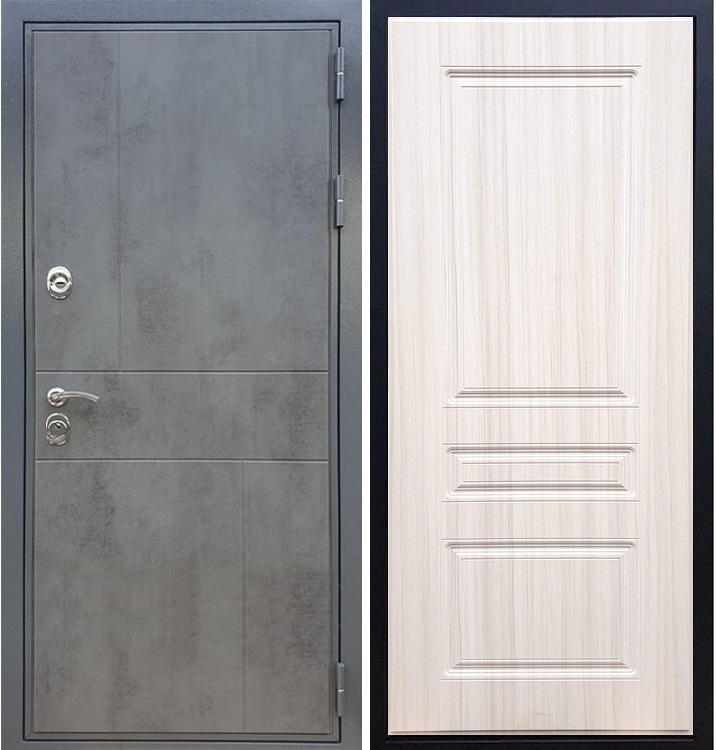 Входная металлическая дверь Гранит Бетон ФЛ-243 Сандал белый 27398