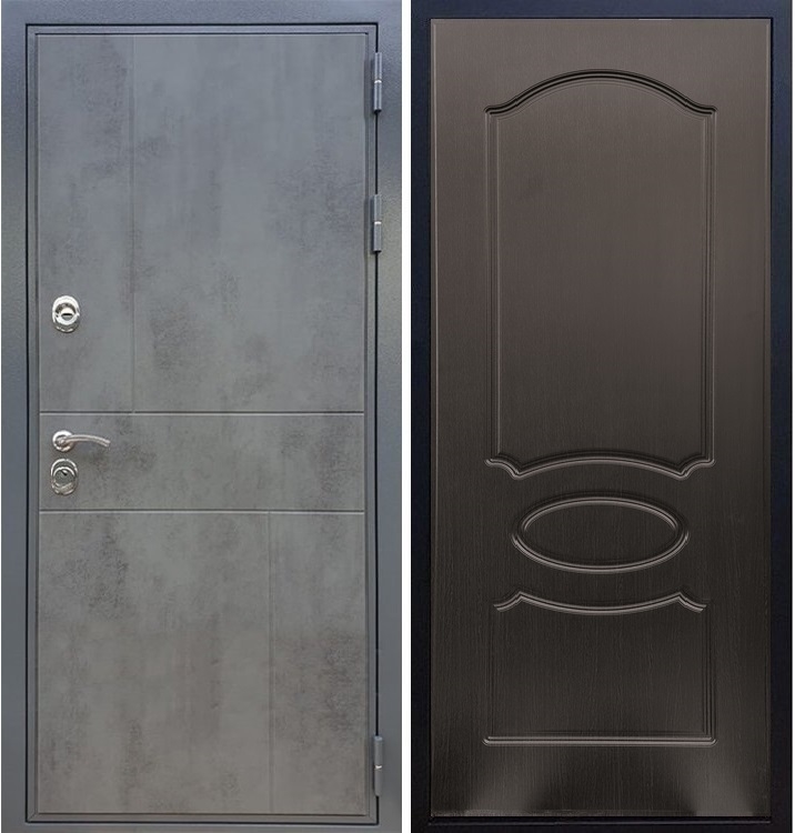 Входная металлическая дверь Гранит Бетон ФЛ-128 Венге 27497