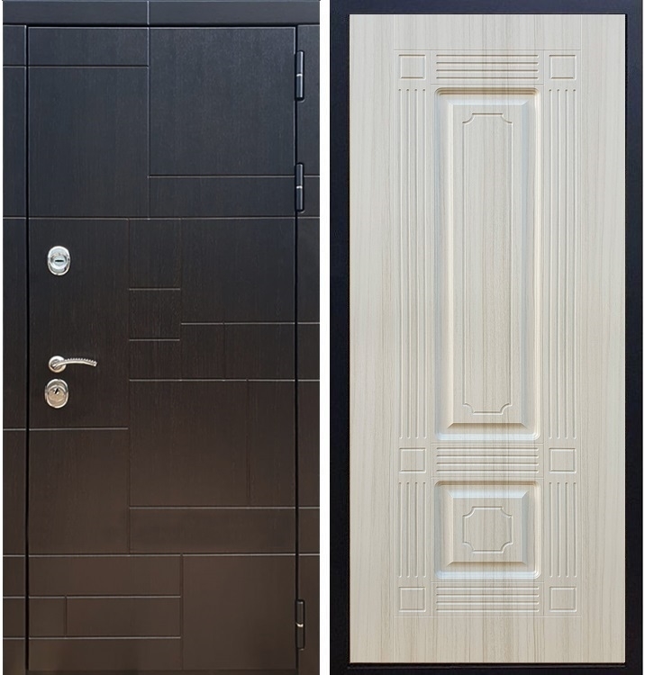 Входная металлическая дверь Нова Лабиринт ФЛ-2 Сандал белый 26068