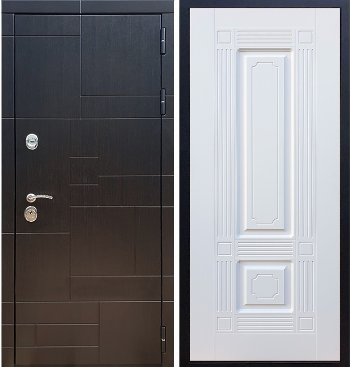 Входная металлическая дверь Нова Лабиринт ФЛ-2 Белый силк сноу 26069