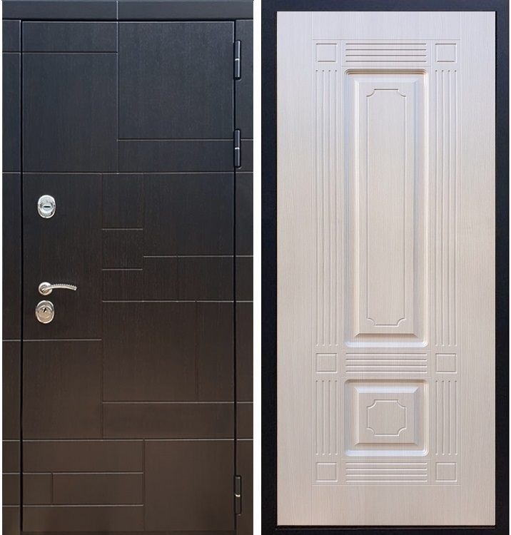 Входная металлическая дверь Нова Лабиринт ФЛ-2 Лиственница беж 26071