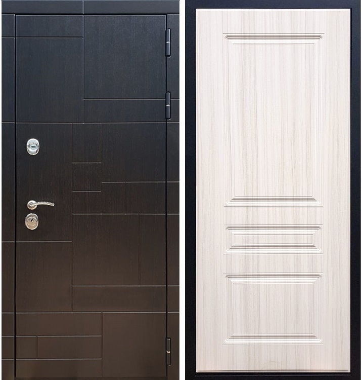 Входная металлическая дверь Нова Лабиринт ФЛ-243 Сандал белый 26090