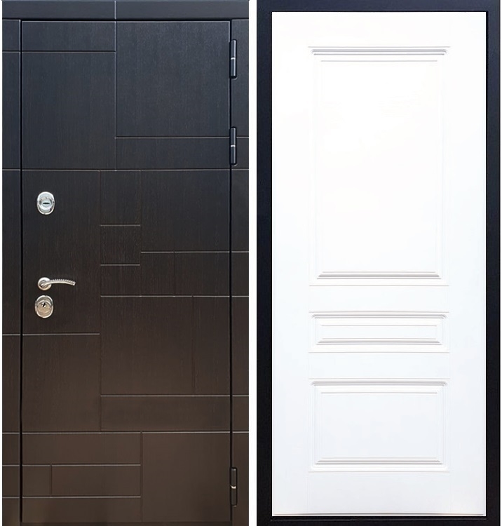 Входная металлическая дверь Нова Лабиринт ФЛ-243 Белый силк сноу 26093