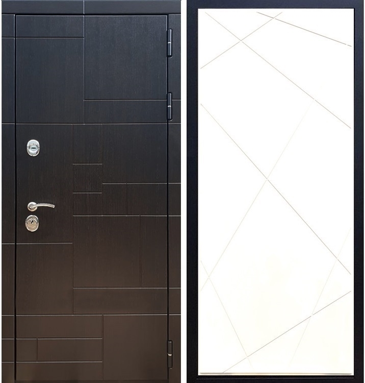 Входная металлическая дверь Нова Лабиринт ФЛ-291 Белый силк сноу 26097