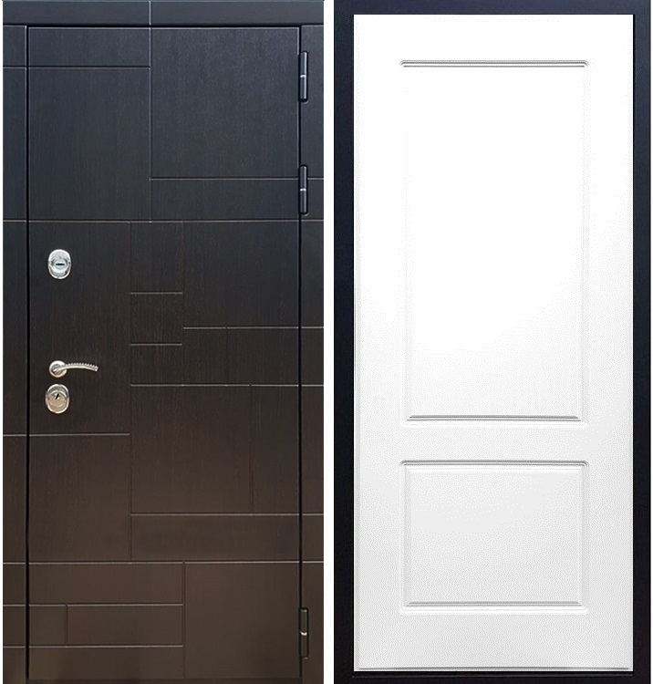 Входная металлическая дверь Нова Лабиринт ФЛ-117 Белый силк сноу 26157