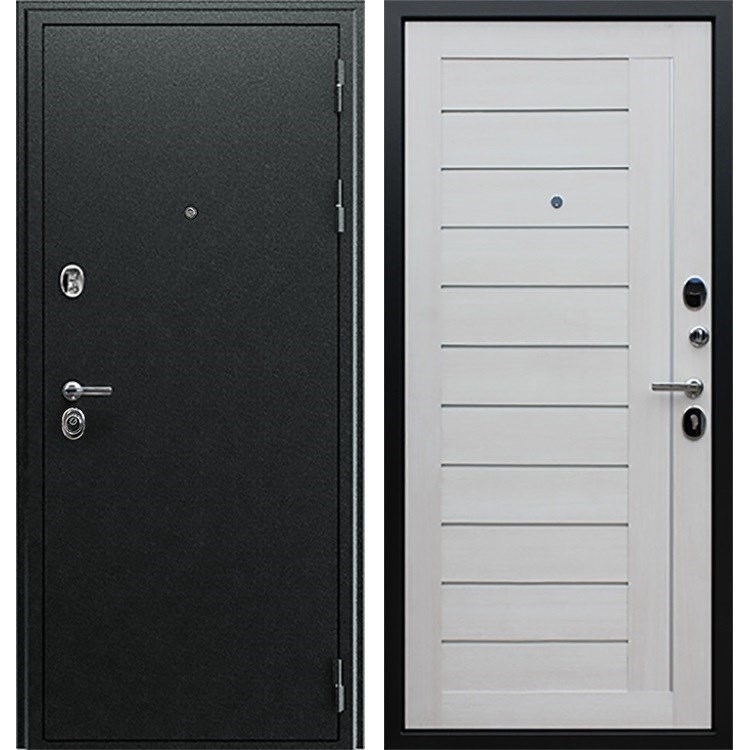 Входная металлическая дверь Асд Соло Антик Серебро | Лиственница белая 7173