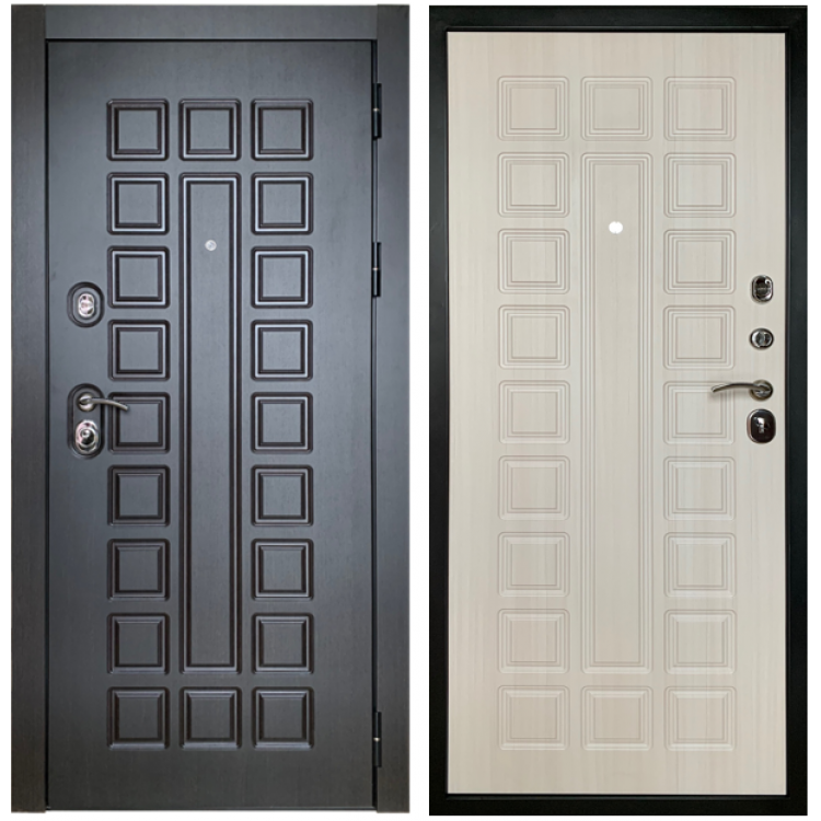 Входная металлическая дверьПрестиж 3к Сандал белый 7257