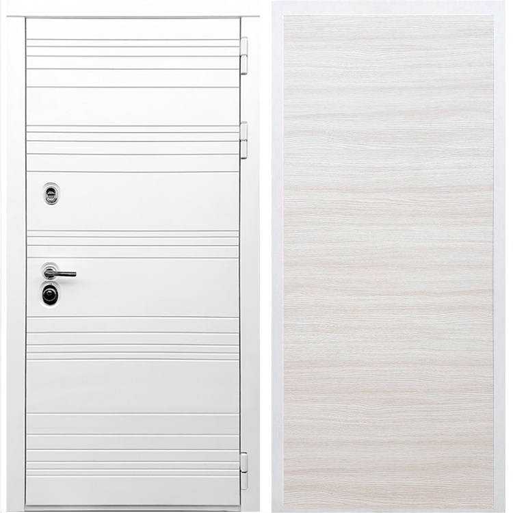 Белая входная дверь Morrison Акация светлая 28631