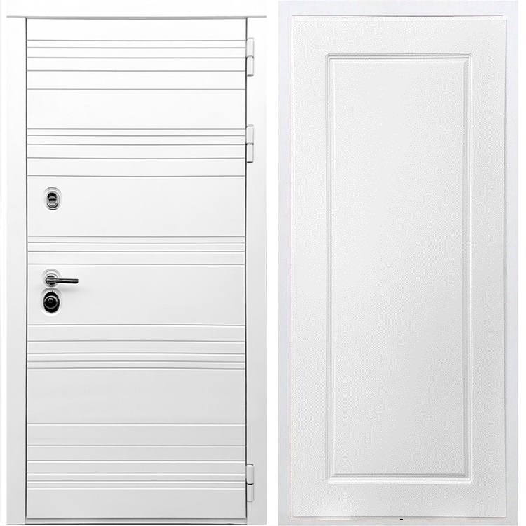 Белая входная дверь Morrison ФЛ-119 Белый силк сноу 28634