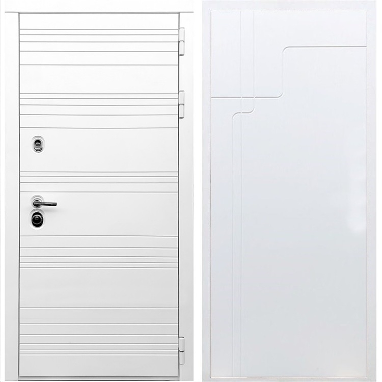 Белая входная дверь Morrison ФЛ-246 Белый ясень 28655