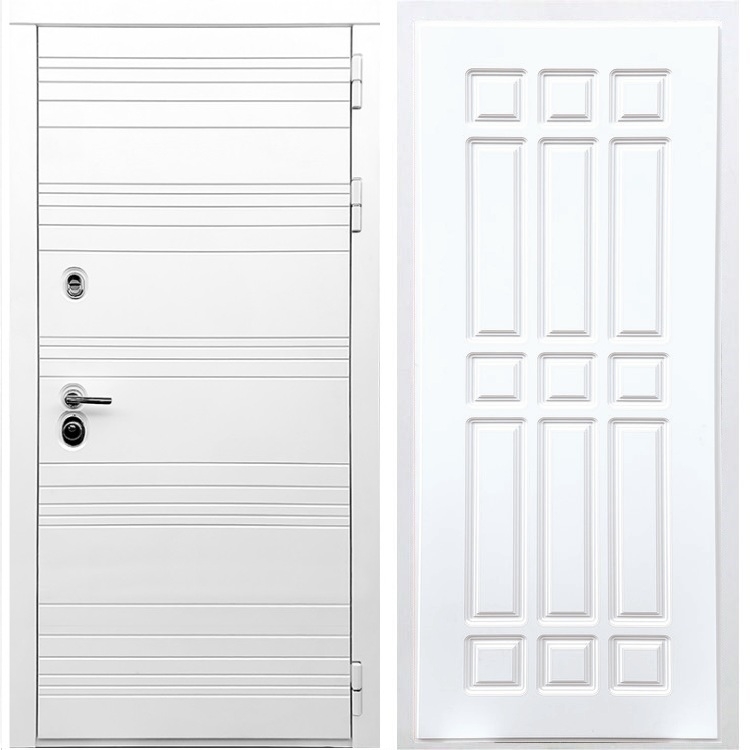 Белая входная дверь Morrison ФЛ-33 Белый силк сноу 28659