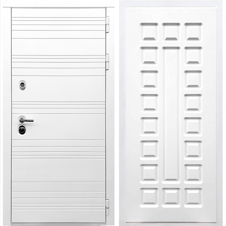 Белая входная дверь Morrison ФЛ-183 Белый ясень 28679