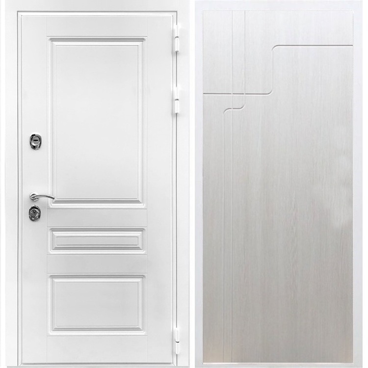 Входная белая дверь Император ФЛ-246 Лиственница беж 28388