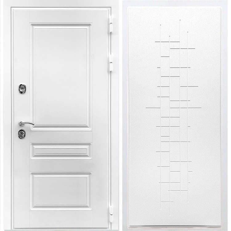 Входная белая дверь Император ФЛ-289 Белый ясень 28435