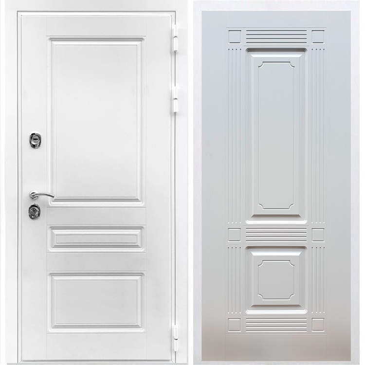 Входная белая дверь Император ФЛ-2 Белый ясень 28450