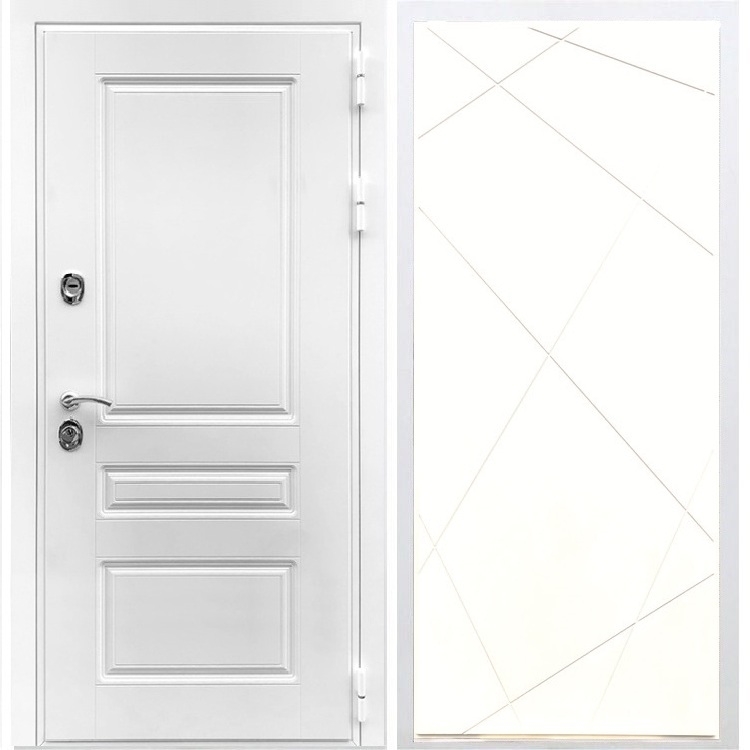 Входная белая дверь Император ФЛ-291 Белый силк сноу 28480