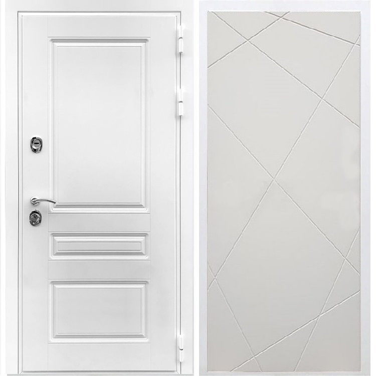 Входная белая дверь Император ФЛ-291 Софт шампань 28484