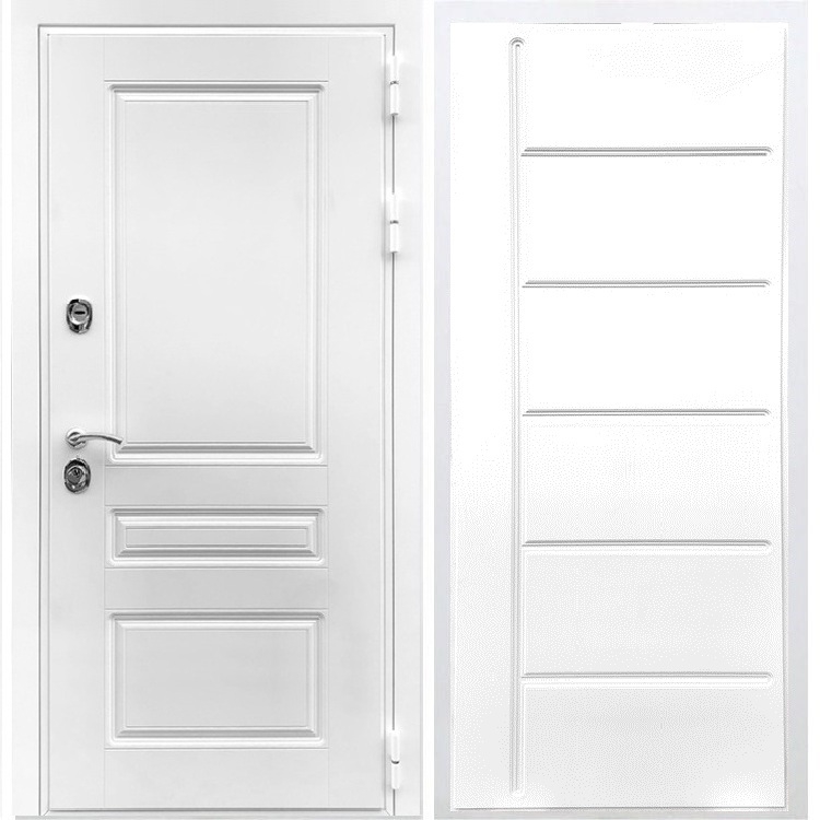 Входная белая дверь Император ФЛ-102 Белый силк сноу 28531