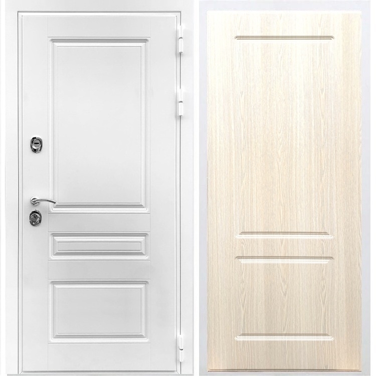 Входная белая дверь Император ФЛ-117 Беленый дуб 28545