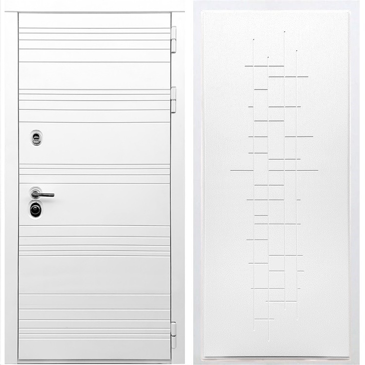 Белая входная дверь Morrison ФЛ-289 Белый ясень 28704