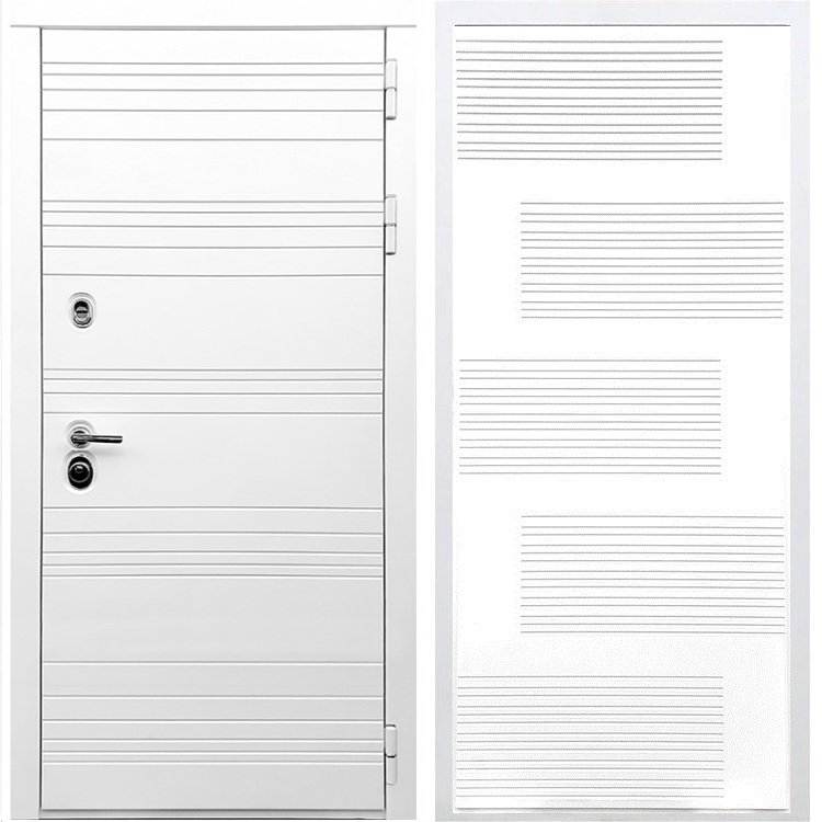 Белая входная дверь Morrison ФЛ-185 Белый силк сноу 28709