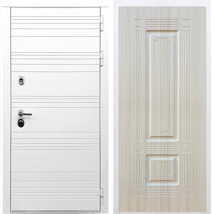 Белая входная дверь Morrison ФЛ-2 Сандал белый 28720