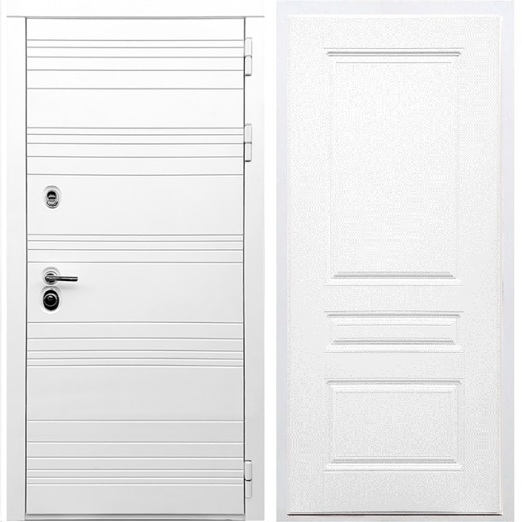 Белая входная дверь Morrison ФЛ-243 Белый ясень 28741