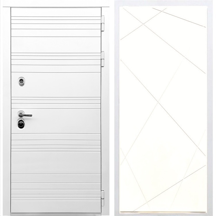 Белая входная дверь Morrison ФЛ-291 Белый силк сноу 28749