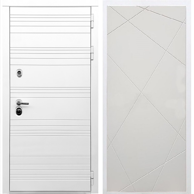 Белая входная дверь Morrison ФЛ-291 Софт шампань 28753