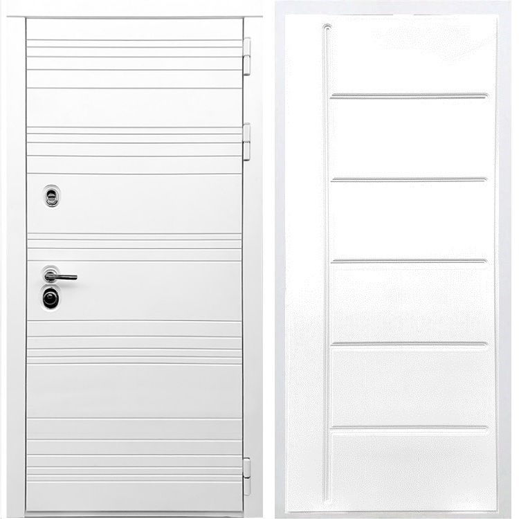 Белая входная дверь Morrison ФЛ-102 Белый силк сноу 28800