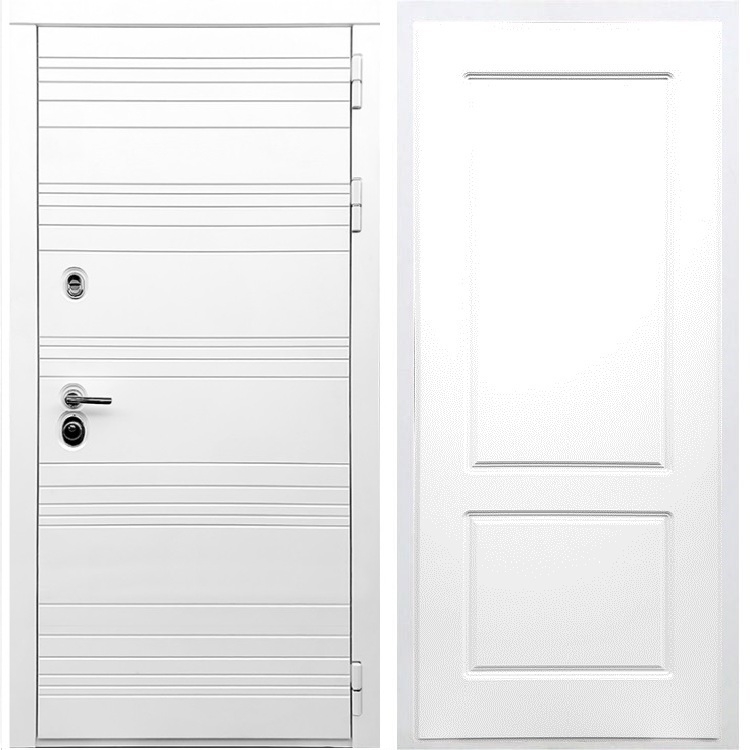 Белая входная дверь Morrison ФЛ-117 Белый силк сноу 28809