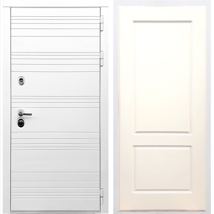 Белая входная дверь Morrison ФЛ-117 Софт шампань 28817