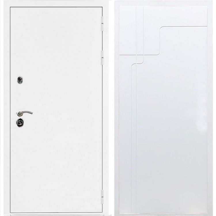 Входная металлическая дверь Триумф Белая шагрень ФЛ-246 Белый ясень 31413