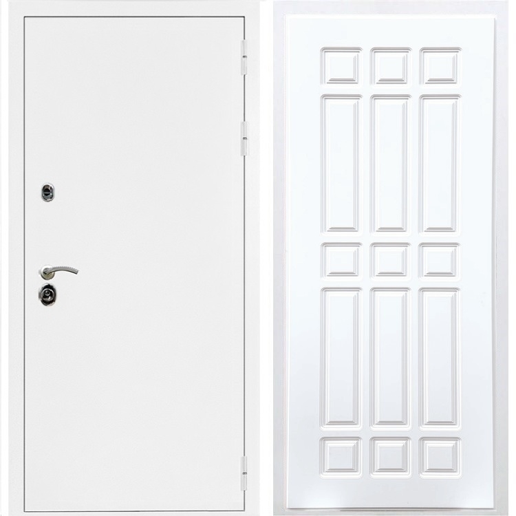 Входная металлическая дверь Триумф Белая шагрень ФЛ-33 Белый силк сноу 31417