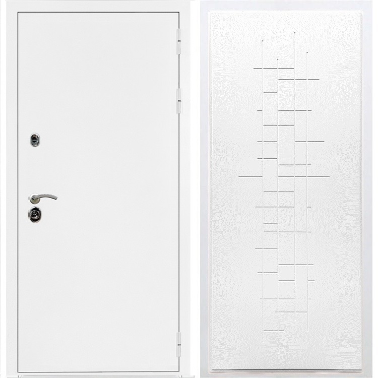 Входная металлическая дверь Триумф Белая шагрень ФЛ-289 Белый ясень 31462