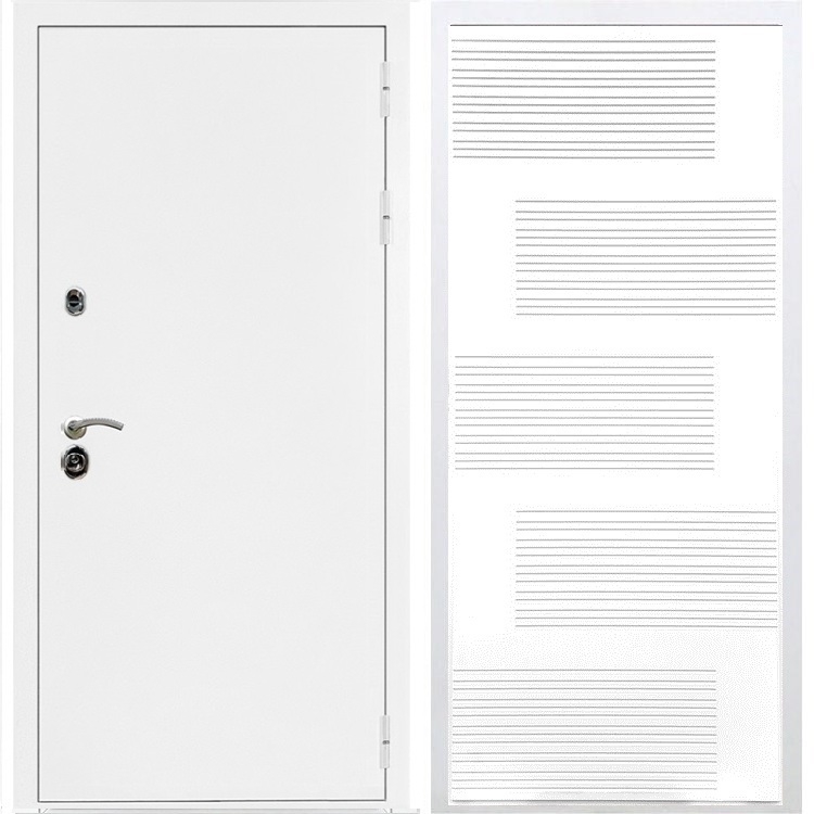 Входная металлическая дверь Триумф Белая шагрень ФЛ-185 Белый силк сноу 31467