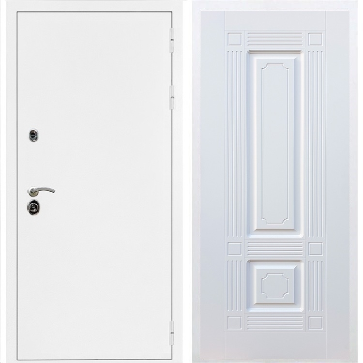 Входная металлическая дверь Триумф Белая шагрень ФЛ-2 Белый силк сноу 31479