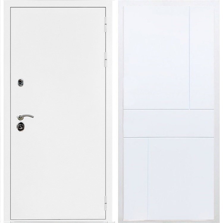 Входная металлическая дверь Триумф Белая шагрень ФЛ-290 Белый силк сноу 31504