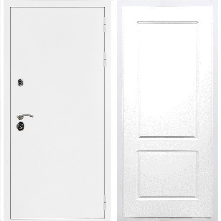 Входная металлическая дверь Триумф Белая шагрень ФЛ-117 Белый силк сноу 31567